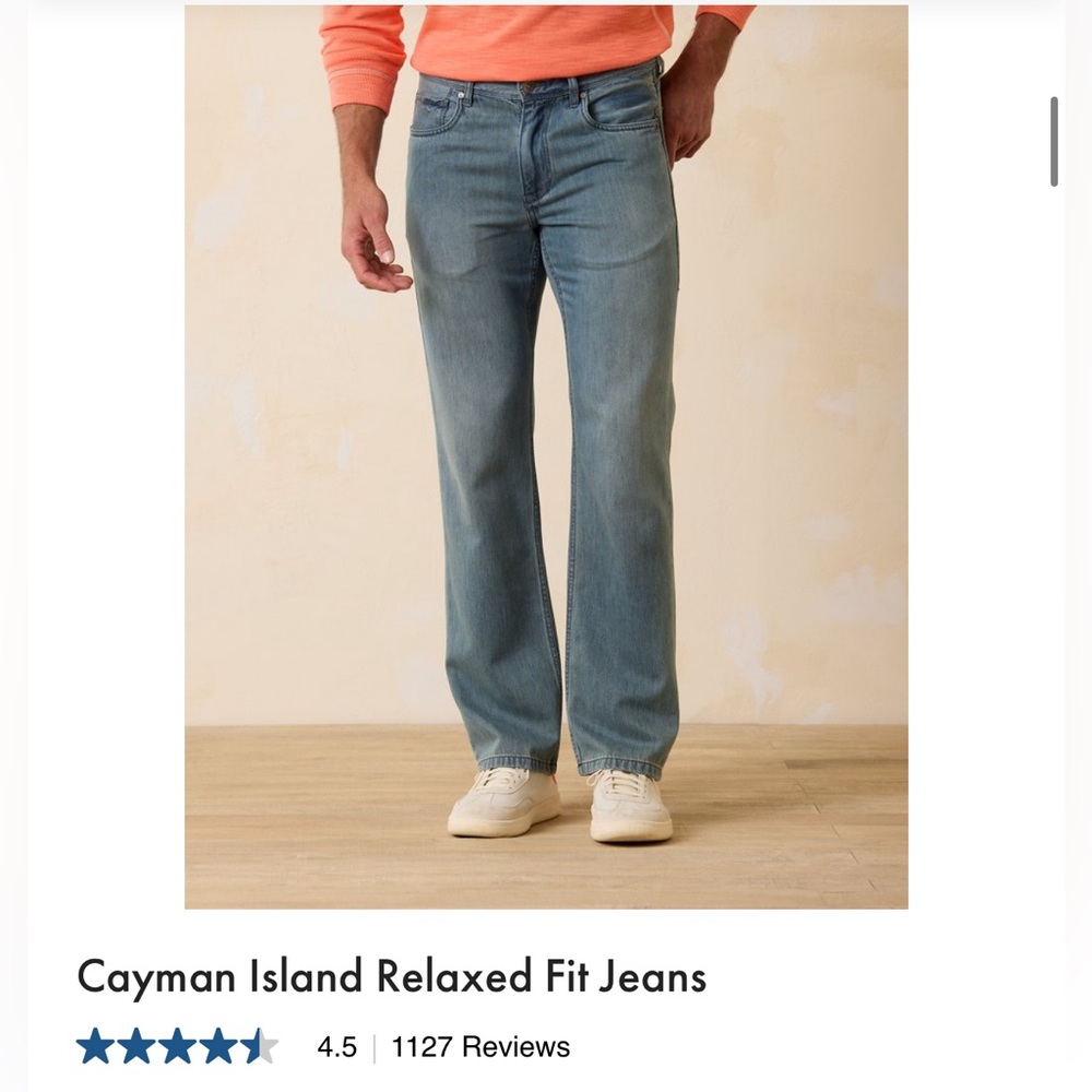 Men’s Tommy Bahama Cayman Island Relaxed Fit Jeans (Buttery soft) 40/32